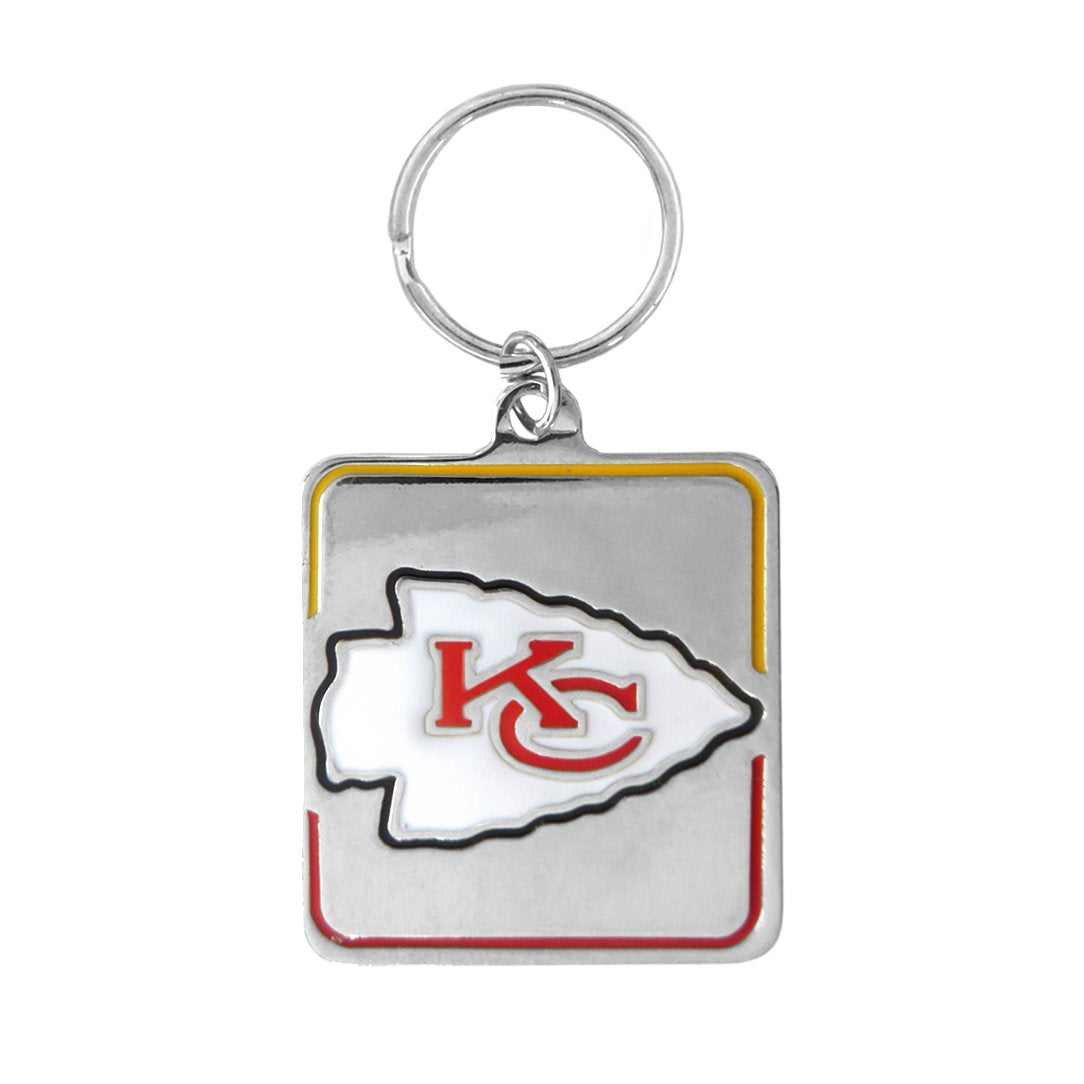 Kansas City Chiefs Collar Square Charm - 3 Red Rovers
