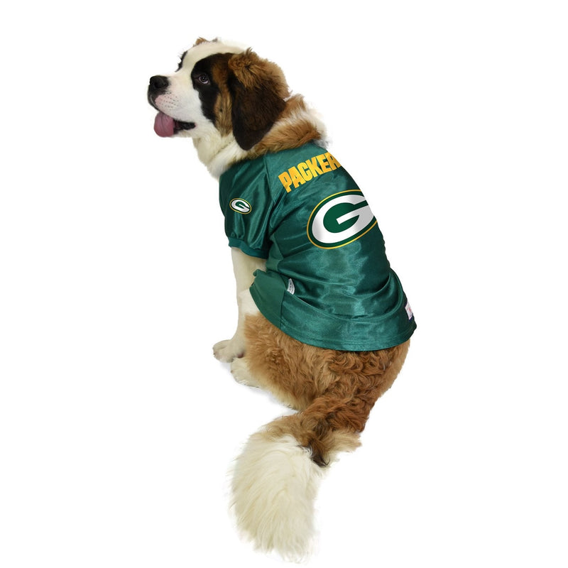 Littlearth NFL Personalized Stretch Dog & Cat Jersey, Green Bay Packers, Small