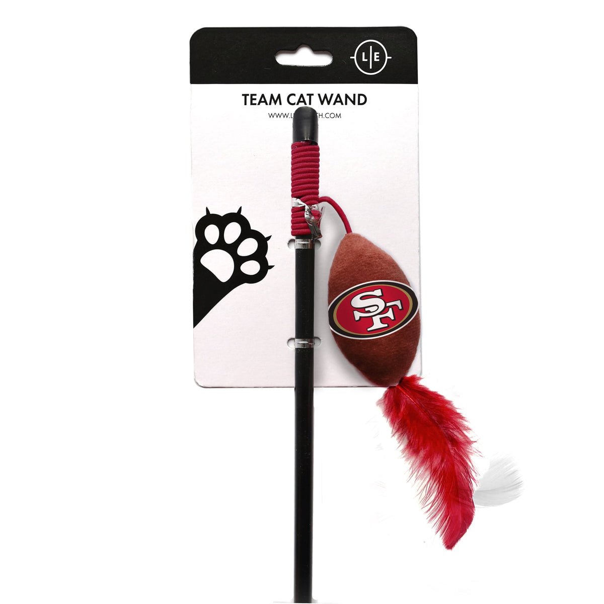 San Francisco 49ers Cat Wand Toy - 3 Red Rovers