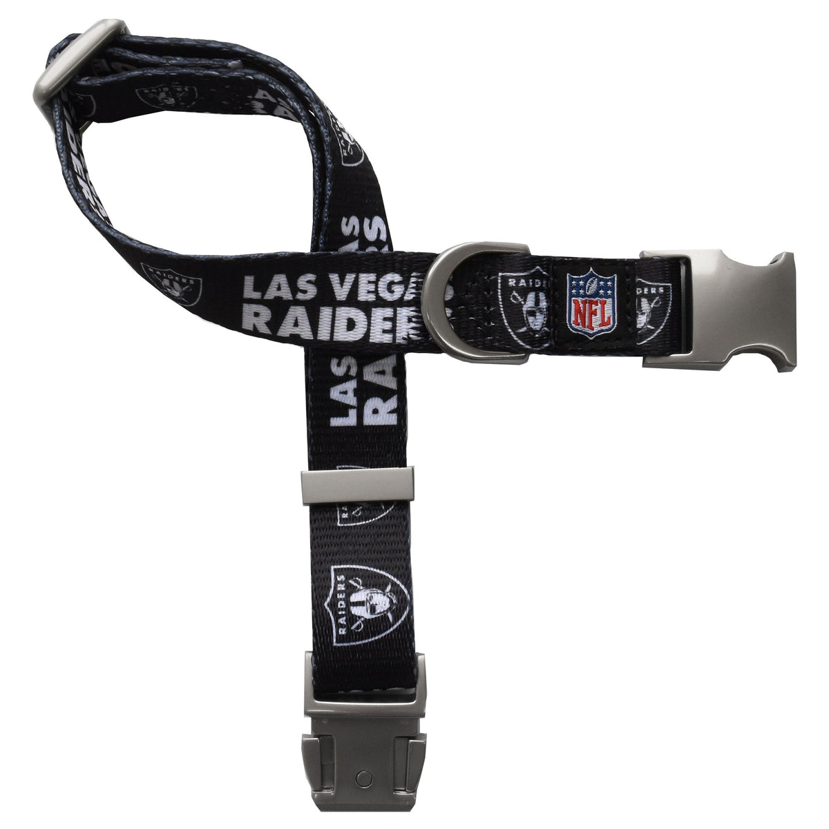NFL Las Vegas Raiders Two Tone Lanyard, Black/Silver, One Size
