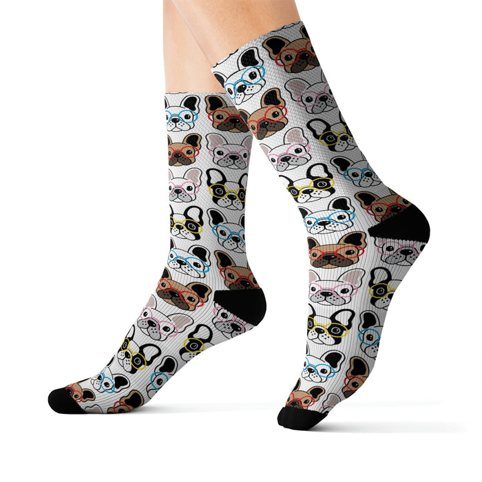 French Bulldogs Tube Socks - 3 Red Rovers