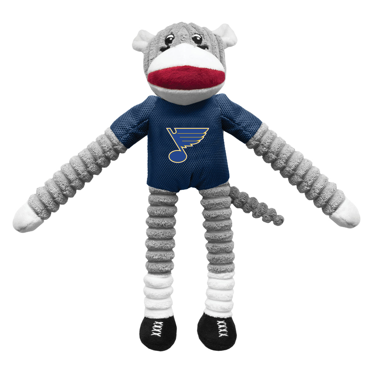 St Louis Blues Sock Monkey Toy - 3 Red Rovers