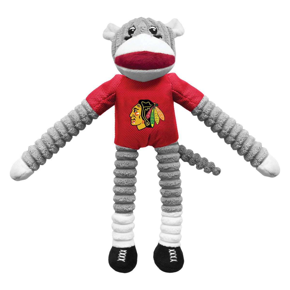 Chicago Blackhawks Sock Monkey Toy - 3 Red Rovers