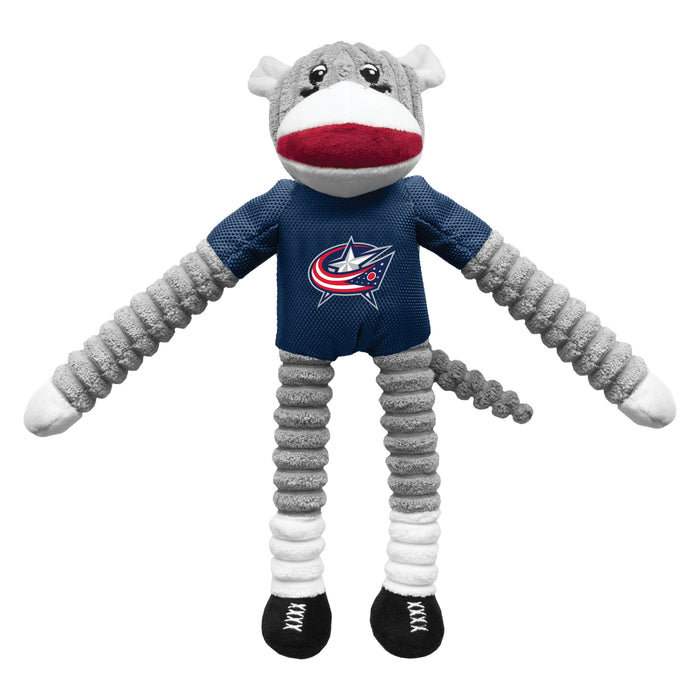 Columbus Blue Jackets Sock Monkey Toy - 3 Red Rovers