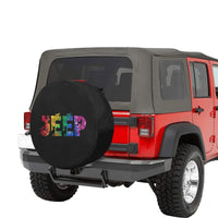 34-inch Spare Tire Cover - Rainbow Dog Letters