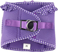 American River Choke Free Dog Harness™ - Paisley Purple/White Polka Dots