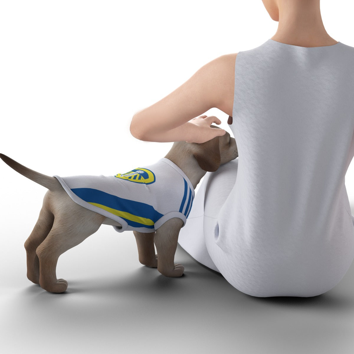 Leeds United FC 23 Home Inspired Pet Tee (Size XS-Small) - 3 Red Rovers