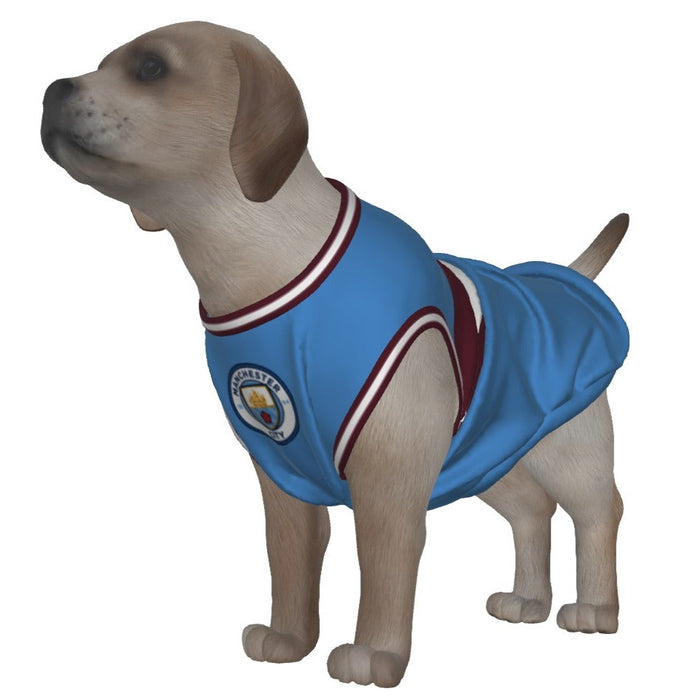 Manchester City FC 23 Home Inspired Pet Tee Shirt (Sizes XS-Small) - 3 Red Rovers