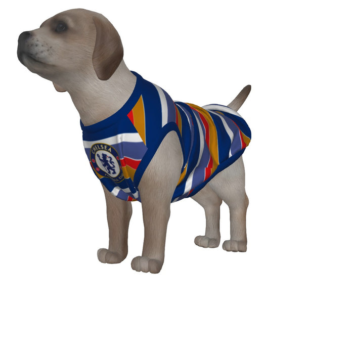 Chelsea FC Striped Pet Tee - 3 Red Rovers