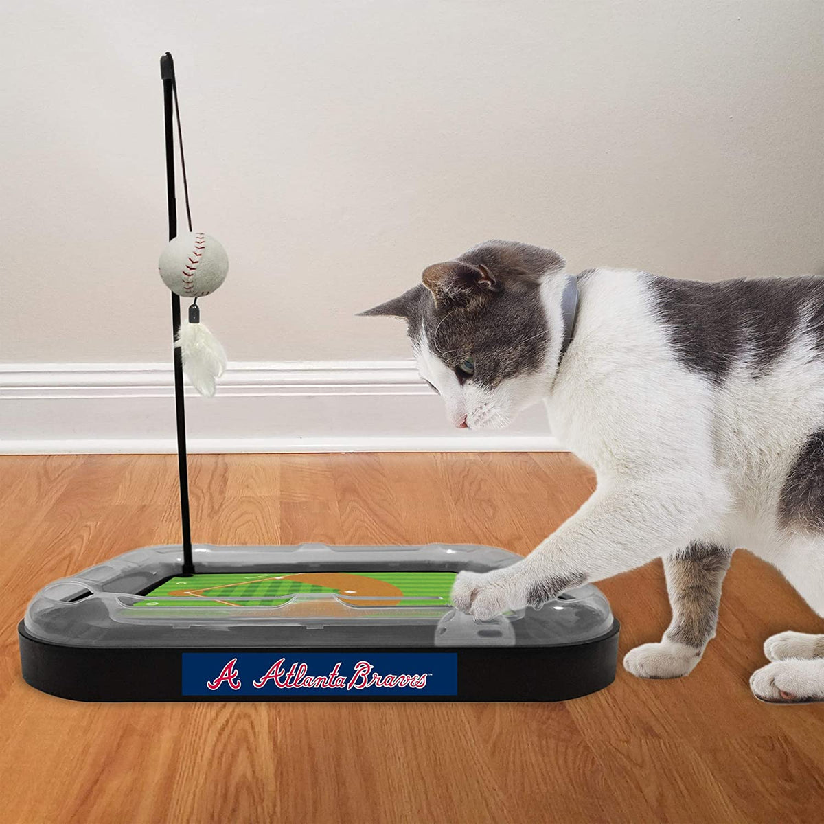 Atlanta Braves Baseball Cat Scratcher Toy