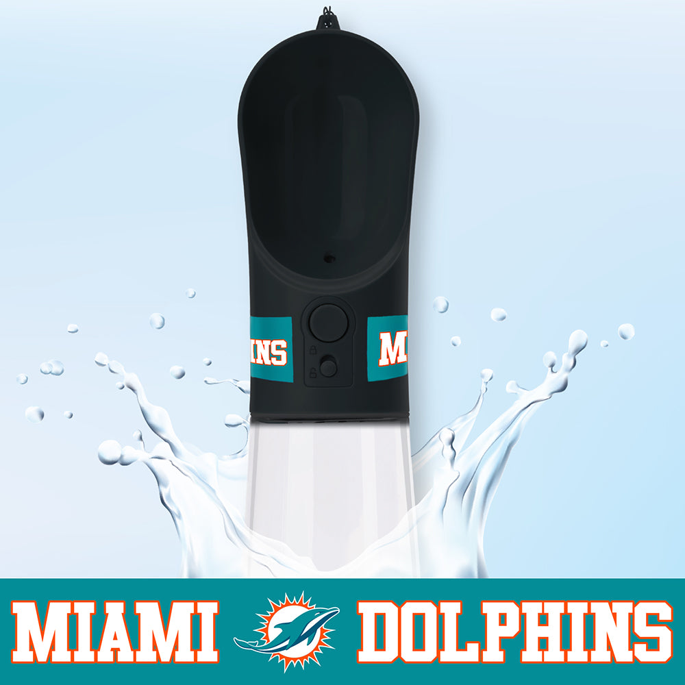 Miami Dolphins Pet Water Bottle - 3 Red Rovers