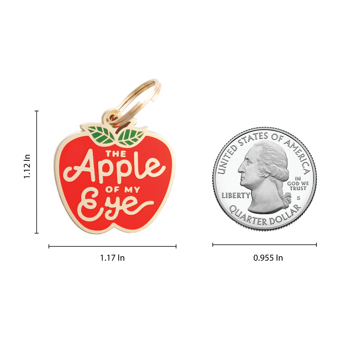 The Apple of My Eye Pet ID Tag - 3 Red Rovers