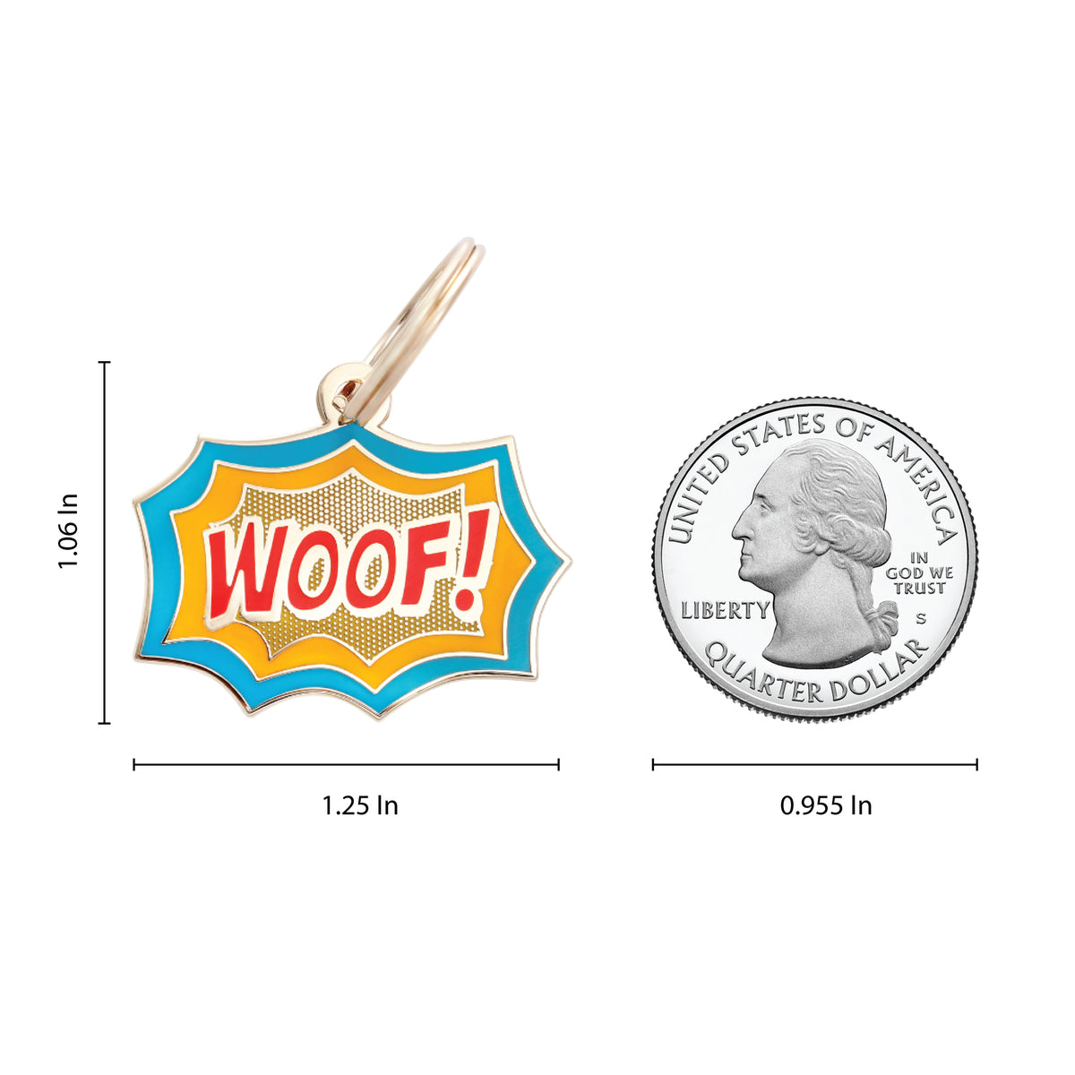 Woof! Pet ID Tag - 3 Red Rovers