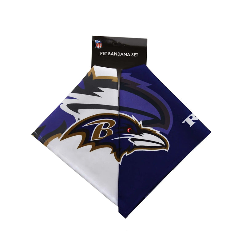 Baltimore Ravens Home and Away Pet Bandana Set