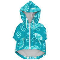 Teal Tie-Dye Pet Hoodie - 3 Red Rovers