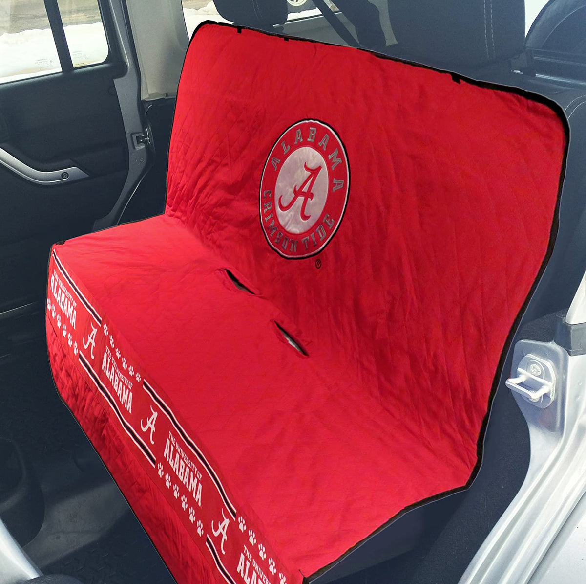 AL Crimson Tide Pet Car Seat Protector - 3 Red Rovers