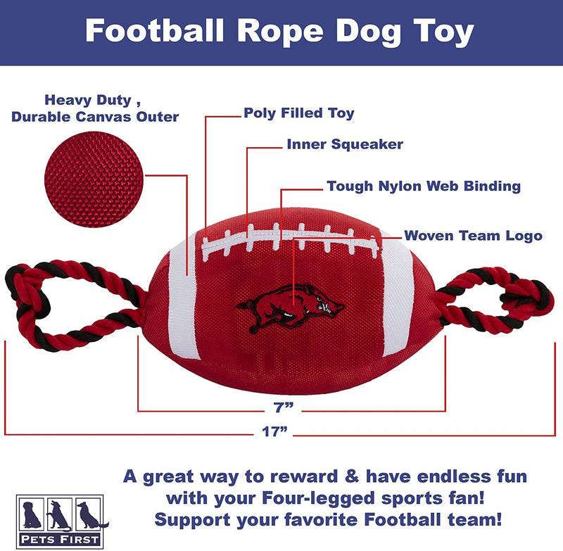 AR Razorbacks Football Rope Toys - 3 Red Rovers