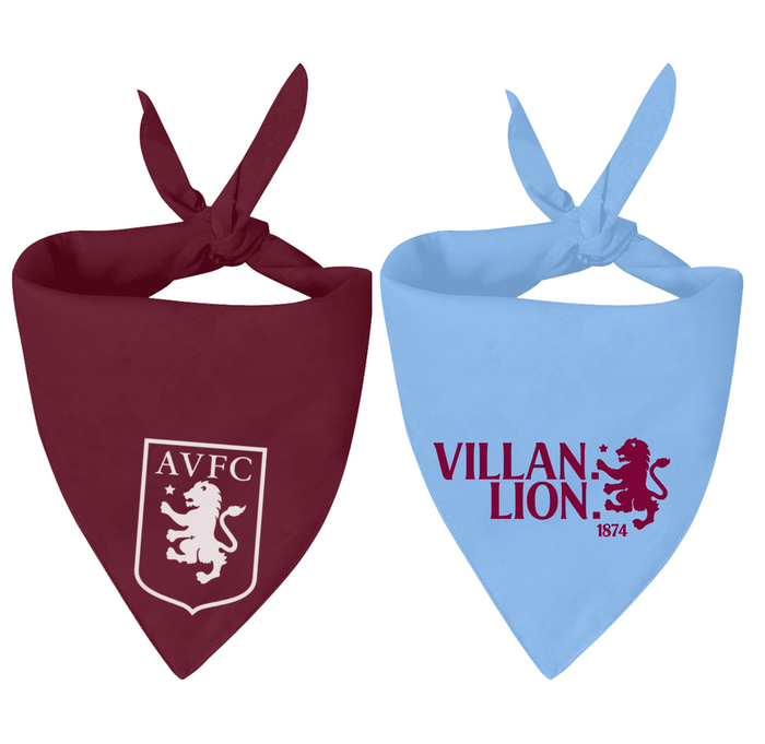 Aston Villa FC Handmade Bandanas - 3 Red Rovers