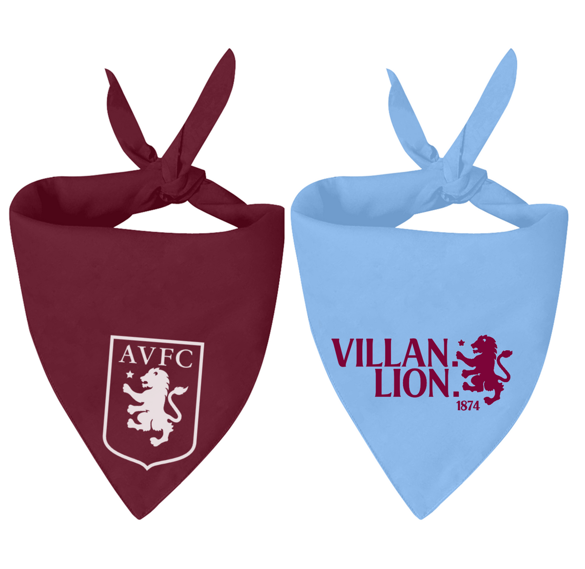 Aston Villa FC Handmade Bandanas – 3 Red Rovers
