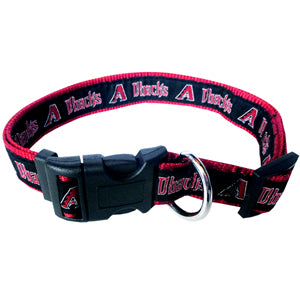 AZ Diamondbacks (Dbacks) Dog Collar and Leash - 3 Red Rovers