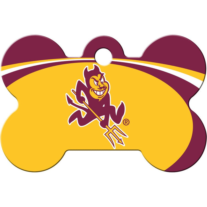 AZ State Sun Devils Pet ID Tag - Bone - 3 Red Rovers