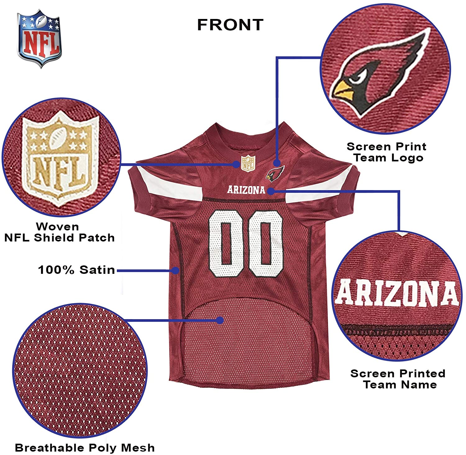 Arizona cardinals pet jersey online