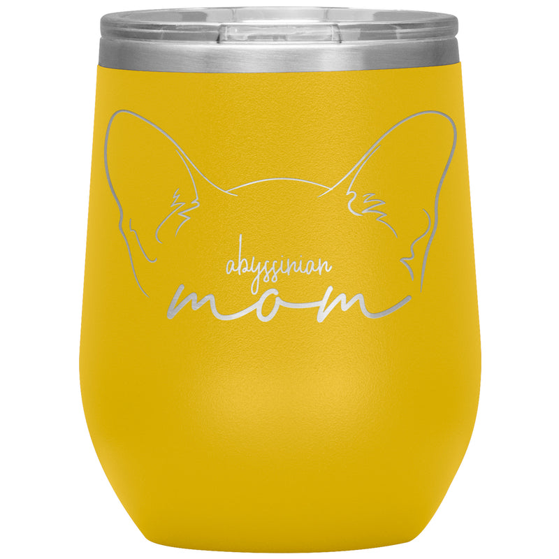 Abyssinian Cat Mom Wine Tumbler - 3 Red Rovers