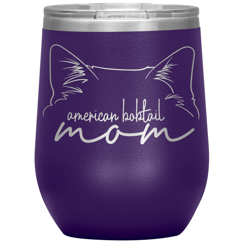 American Bobtail Cat Mom Wine Tumbler - 3 Red Rovers