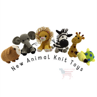 Bop the Triceratops Handmade Knit Knack Toys - 3 Red Rovers