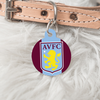 Aston Villa FC Handmade Pet ID Tag - 3 Red Rovers