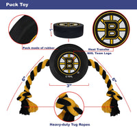 Boston Bruins Puck Rope Toys - 3 Red Rovers