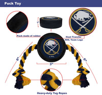 Buffalo Sabres Puck Rope Toys - 3 Red Rovers
