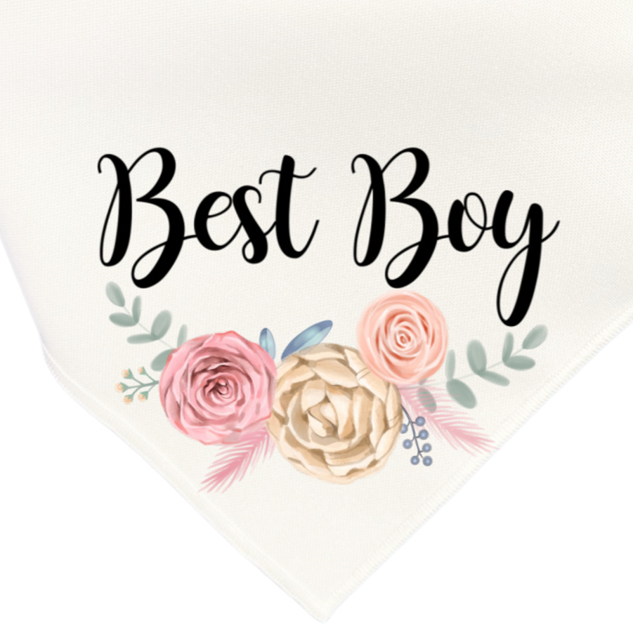 Best Boy Peach/Pink Wedding Bandanas