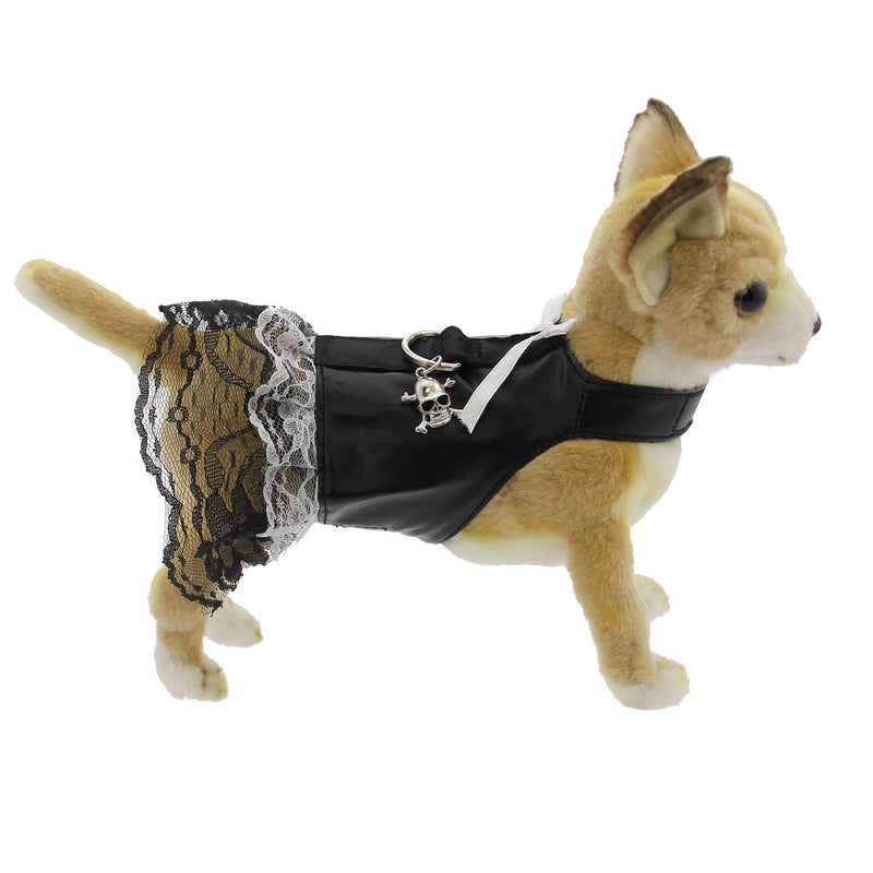 Biker Black and White Lace Harness - 3 Red Rovers