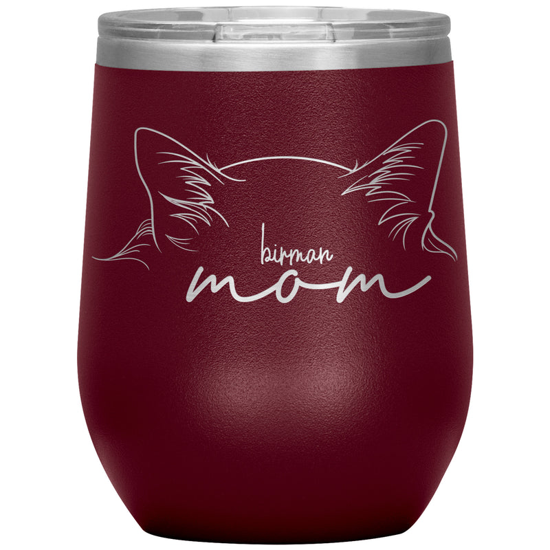 Birman Cat Mom 12oz Wine Insulated Tumbler - 3 Red Rovers