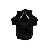 Solid Handmade Pet Hoodies - Black - 3 Red Rovers