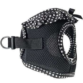 American River Choke Free Dog Harness™ - Black with White Polka Dots