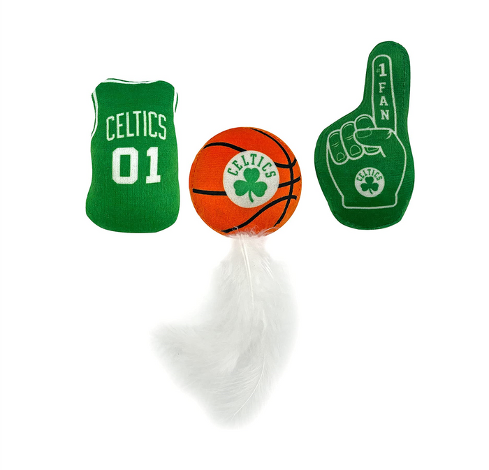 Boston Celtics 3 piece Catnip Toy Set - 3 Red Rovers