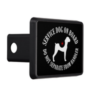 Boxer Service Dog Hitch Cover - 3 Red Rovers