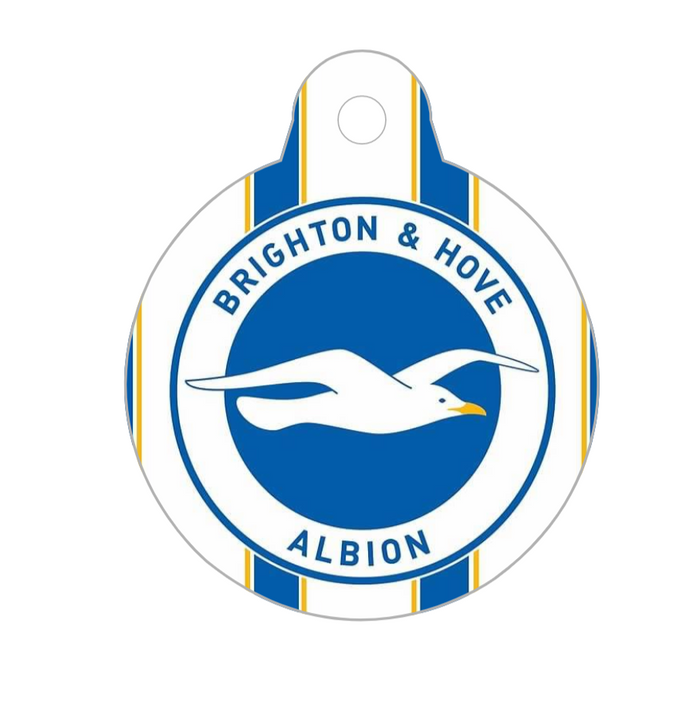 Brighton & Hove Albion FC Handmade Pet ID Tag - 3 Red Rovers