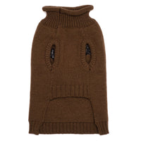Reindeer Face Brown Roll Sweater - 3 Red Rovers