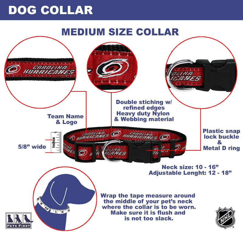 Carolina Hurricanes Dog Collar or Leash - 3 Red Rovers