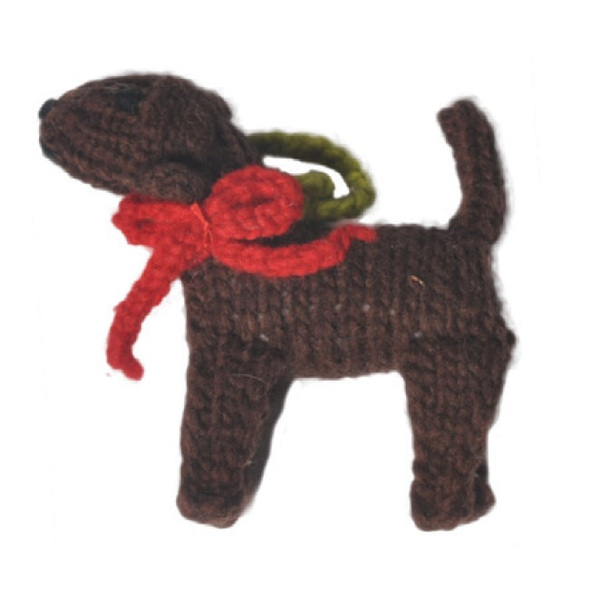 Chocolate Labrador Retriever Handmade Ornament - 3 Red Rovers