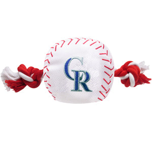 CO Rockies Baseball Rope Toys - 3 Red Rovers