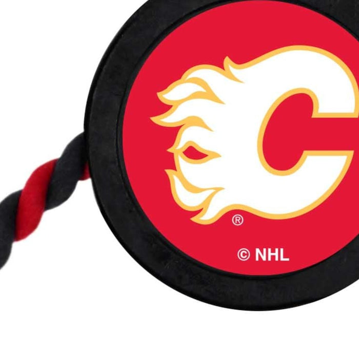 Calgary Flames Puck Rope Toys - 3 Red Rovers