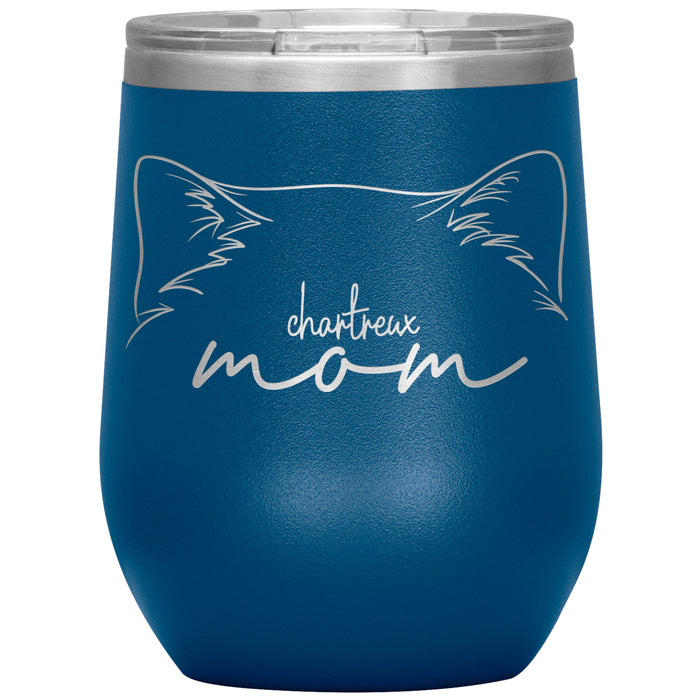 Chartreux Cat Mom Wine Tumbler - 3 Red Rovers