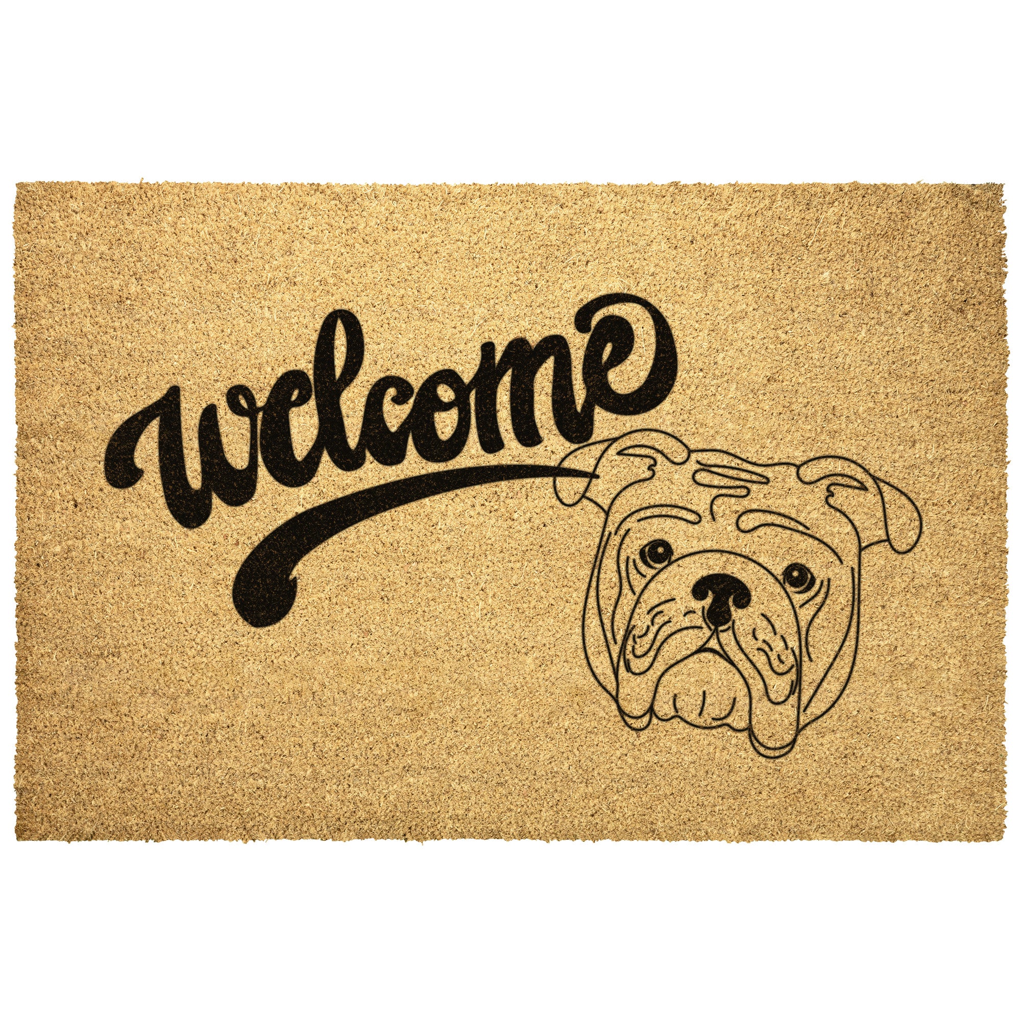 English Bulldog Coir Welcome Mat