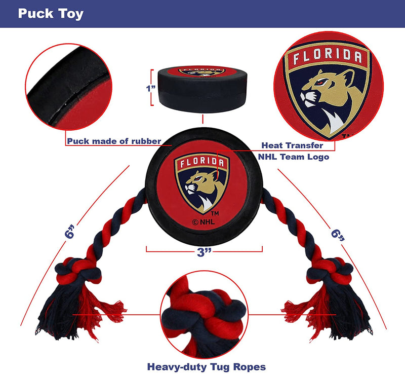 Florida Panthers Puck Rope Toys - 3 Red Rovers