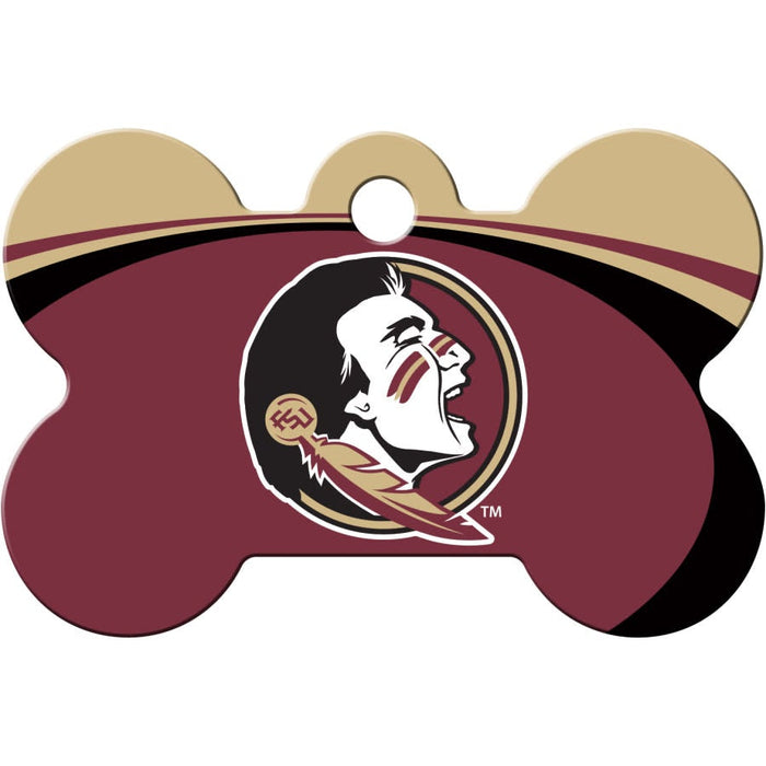 FL State Seminoles Pet ID Tag - Bone - 3 Red Rovers