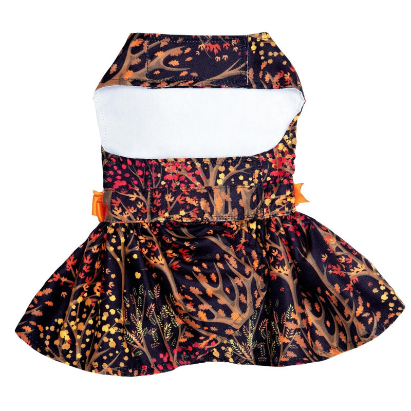 Fall Leaves Harness Dress with Leash - 3 Red Rovers
